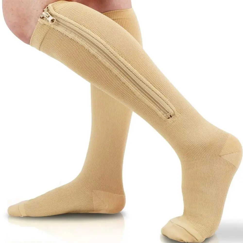 Echinacea - Men Women Zipper Compression Socks 1