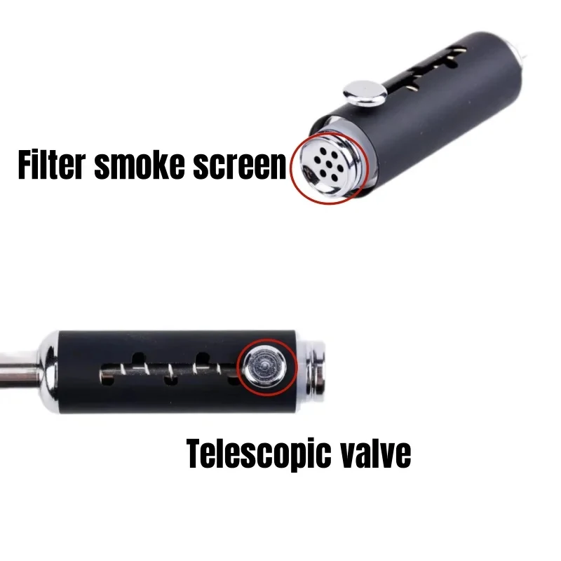 Dried Herbs - 5-Level Adjustable Dry Herb Pipe, Metal