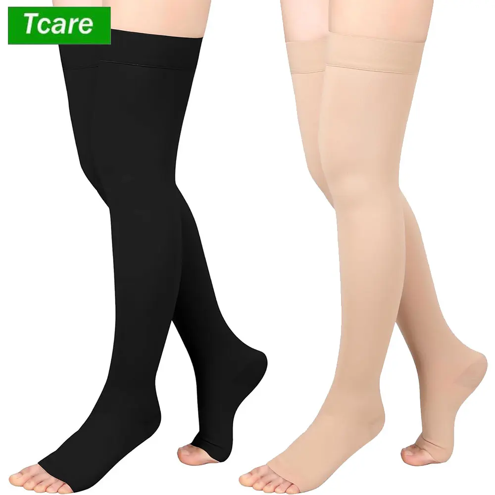 Echinacea - 1 Pair Thigh High Compression Stocking