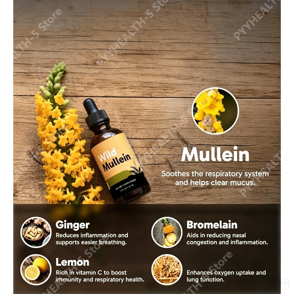 Wild Mullein Leaf Drops with G - Herbal Supplement review and price