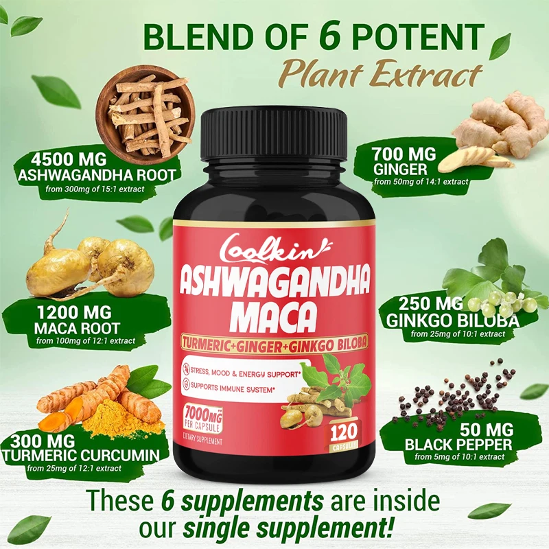 Ashwagandha and Maca Capsules  - Ginger Tea review and price
