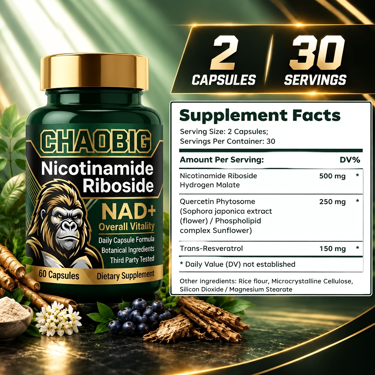 Men & Liposomal Nicotinamide R - Ginger Tea review and price