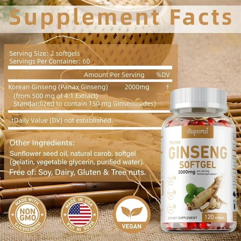 Red Panax Ginseng Capsules - f - Ginger Tea review and price